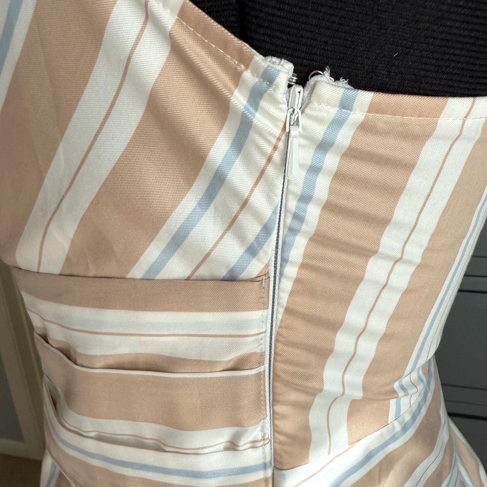 Maeve Anthropologie Halter Dress in Cream and White - Picture 10 of 15